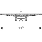 Tamiz de desagüe de Geberit para adaptador de sifón d103–125